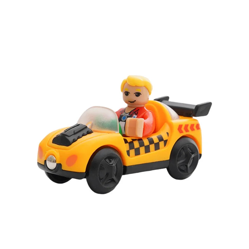 Plastic Inertial Police Car for Wooden Thomas Train Tracks