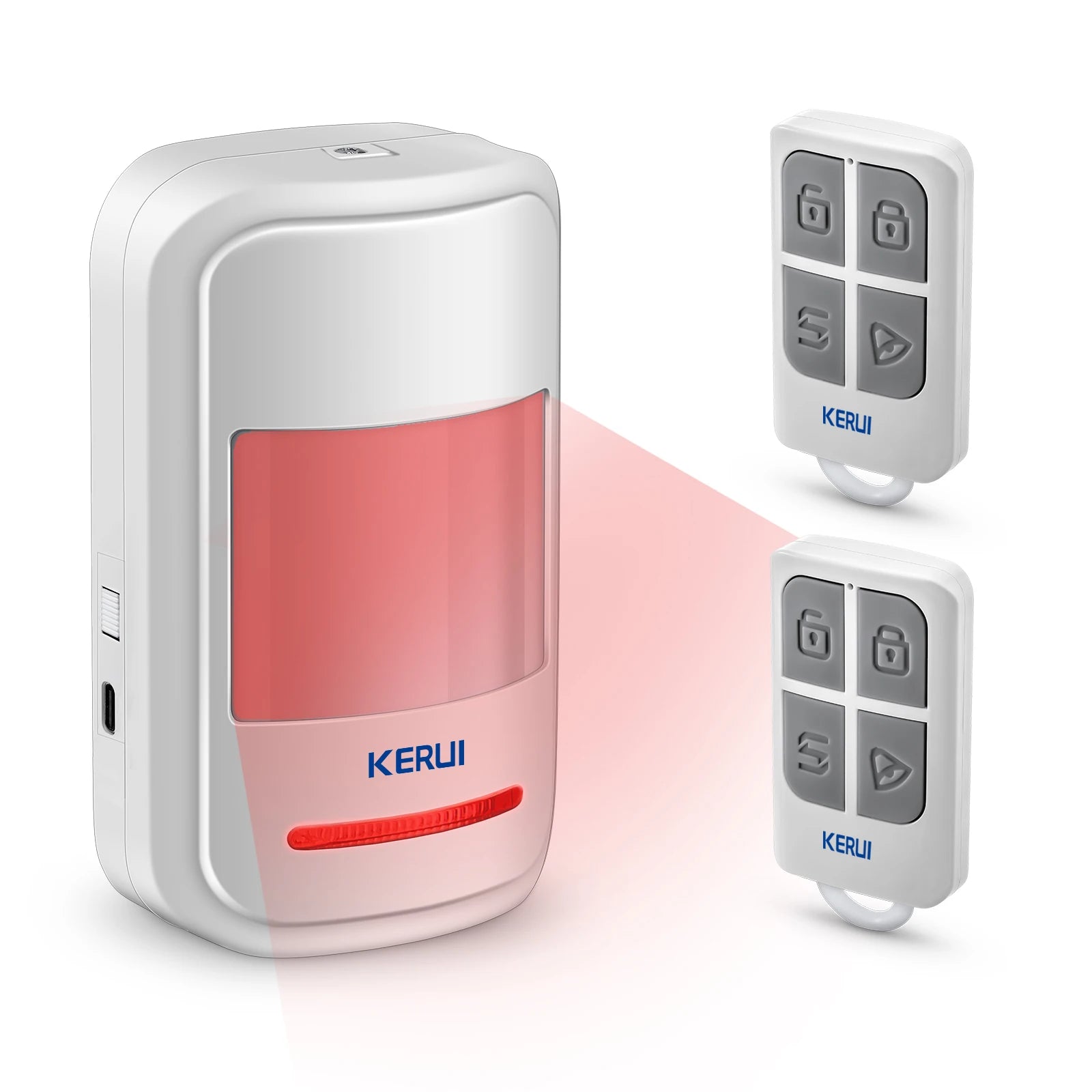 KERUI 433MHz Wireless PIR Motion Sensor Alarm/Doorbell with Remote Control 1 PIR 2 Remotes / CHINA
