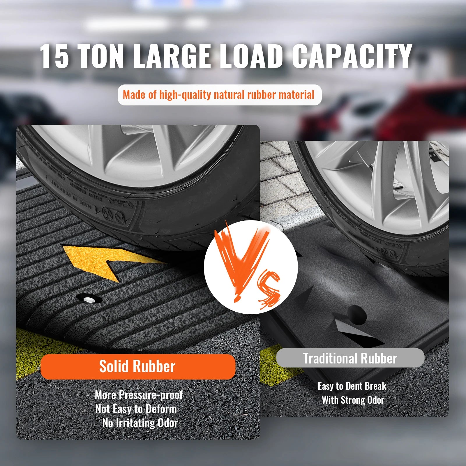 SucceBuy Driveway Curb Ramps &ndash; Non Slip Rubber Threshold