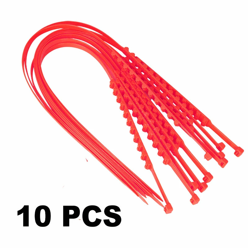 Anti Skid Snow Chains &ndash; Double Row Teeth For Winter Red 10pcs