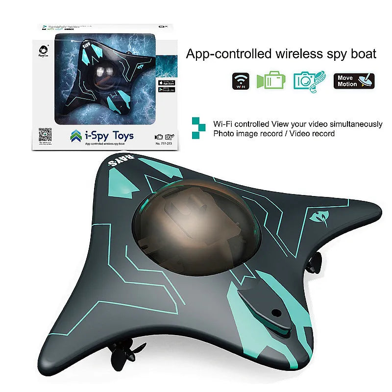 Bionic Devilfish Mini RC Boat &ndash; Real Time Remote Control black