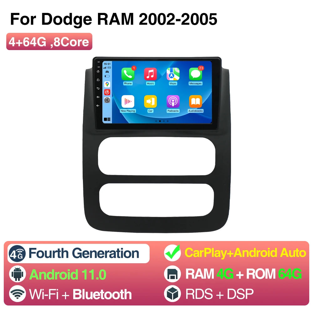 9 Inch Car Radio CarPlay Android Auto - 1080HD Split Screen 4 64G