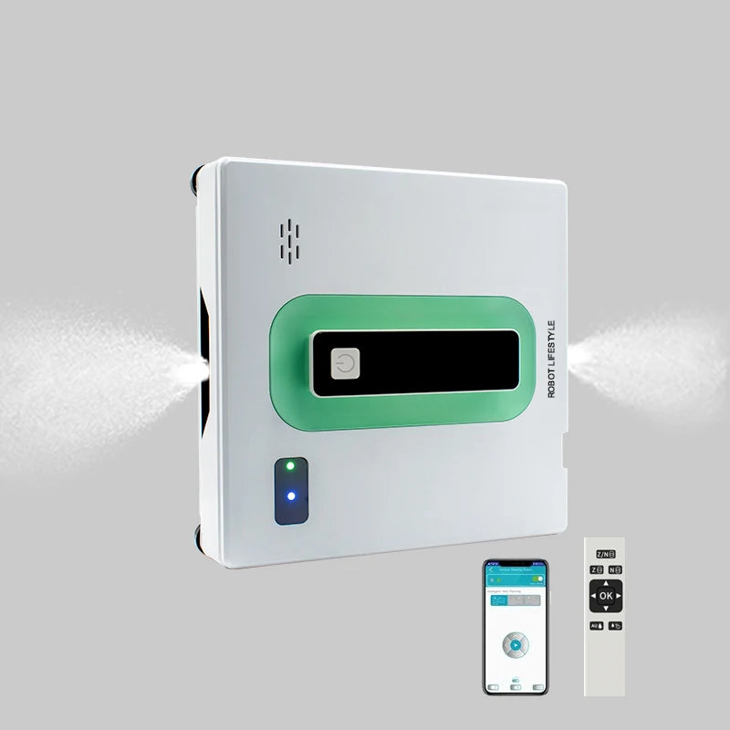 Smart Fönster Robot Rengörare Automatisk Vattenspray App Kontroll