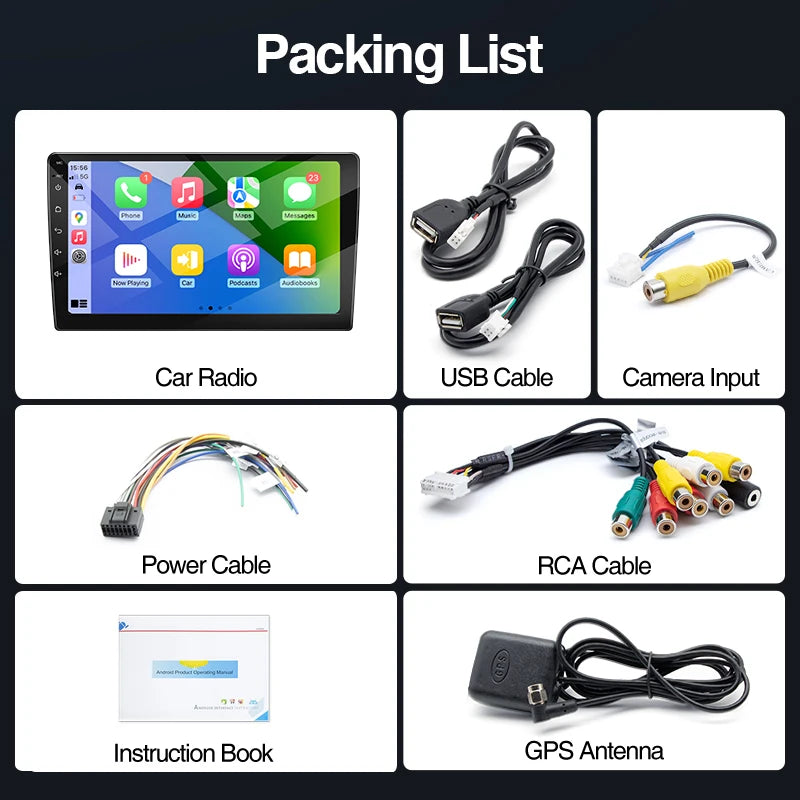 AKAMATE 9Inch Android Car Radio 2 Din &ndash; WiFi Bluetooth GPS