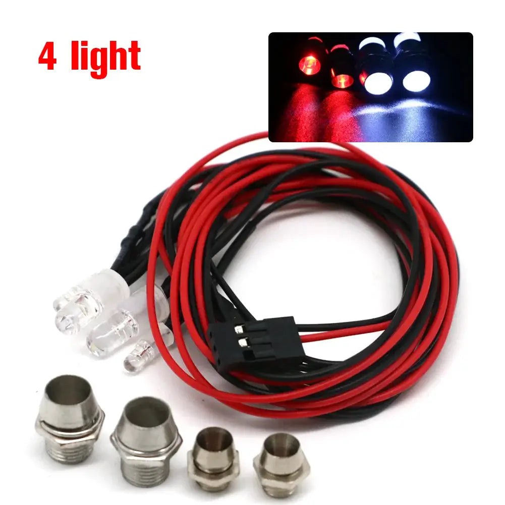 2 / 4 / 6 / 8 Lights 70cm Lenght RC LED Night Headlamps Headlights 3/5mm LED Light for Model Drift Crawler Car For RC Car by InterCyprus Trading Ltd