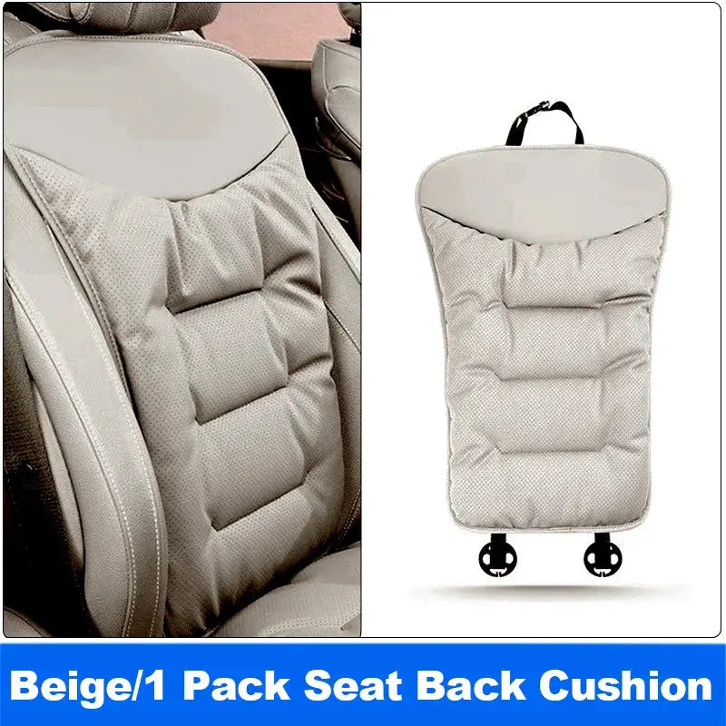 Vtear Universal Car Backrest Pad Front Seat Cushion Back Support Trim Breathable Hole Anti Slip Soft Padded Interior Accessories by InterCyprus Trading Ltd