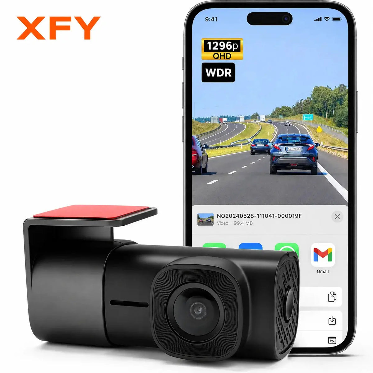 Dash Cam 1080P For Car With WiFi and Enhanced Night Vision Compact by InterCyprus Trading Ltd