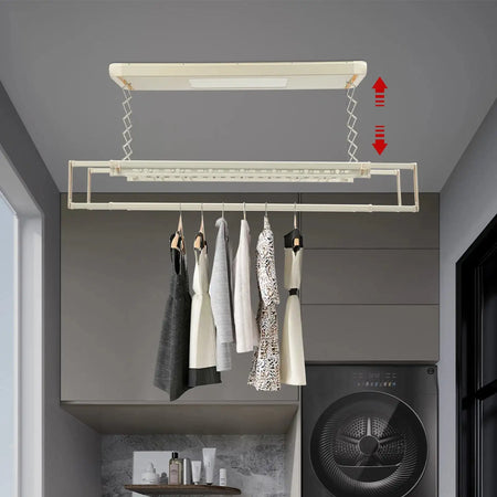 Electric Ceiling Mount Drying Rack &ndash; Remote LED Light 8 / GERMANY / 8