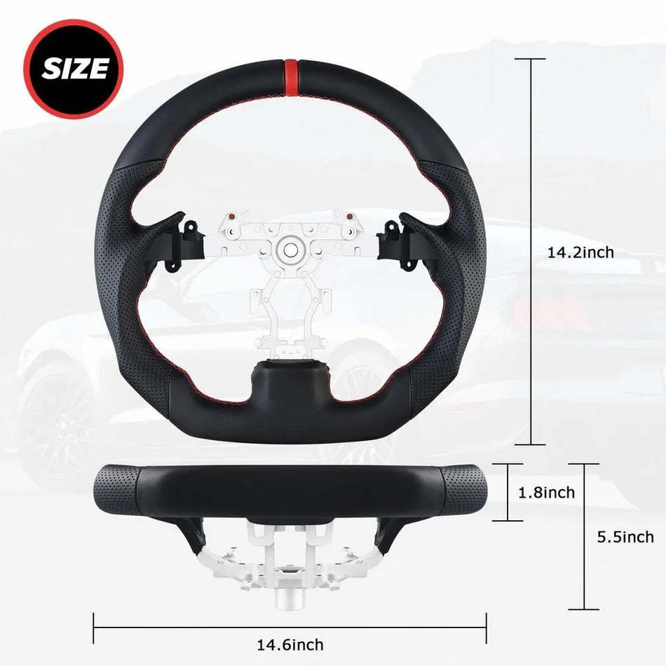 Infiniti G37 Leather Steering Wheel With Red Stitching, Sport Racing