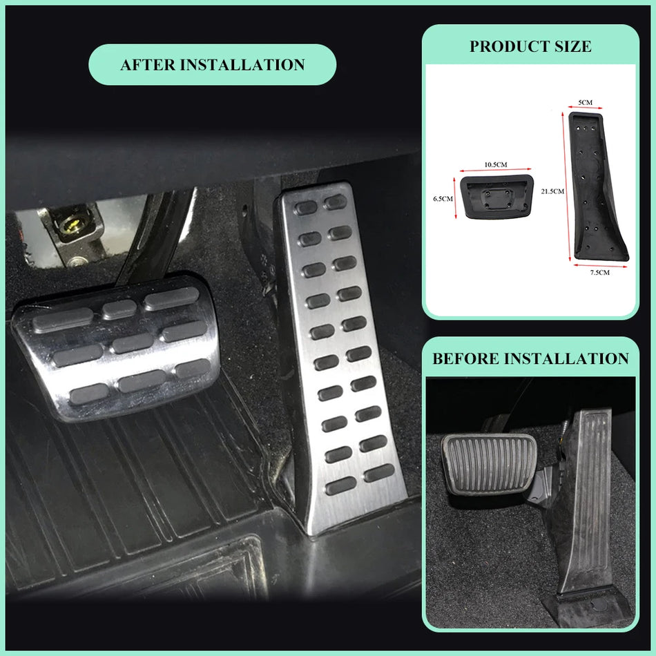 Cubiertas de pedal para Kia Sorento KX5 Gas y freno, acero inoxidable y goma, antideslizante