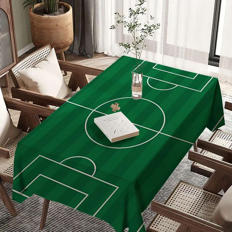Football Field Tablecloth Waterproof and Oil Proof Decor for Living Room Coffee Table and Bedside Table