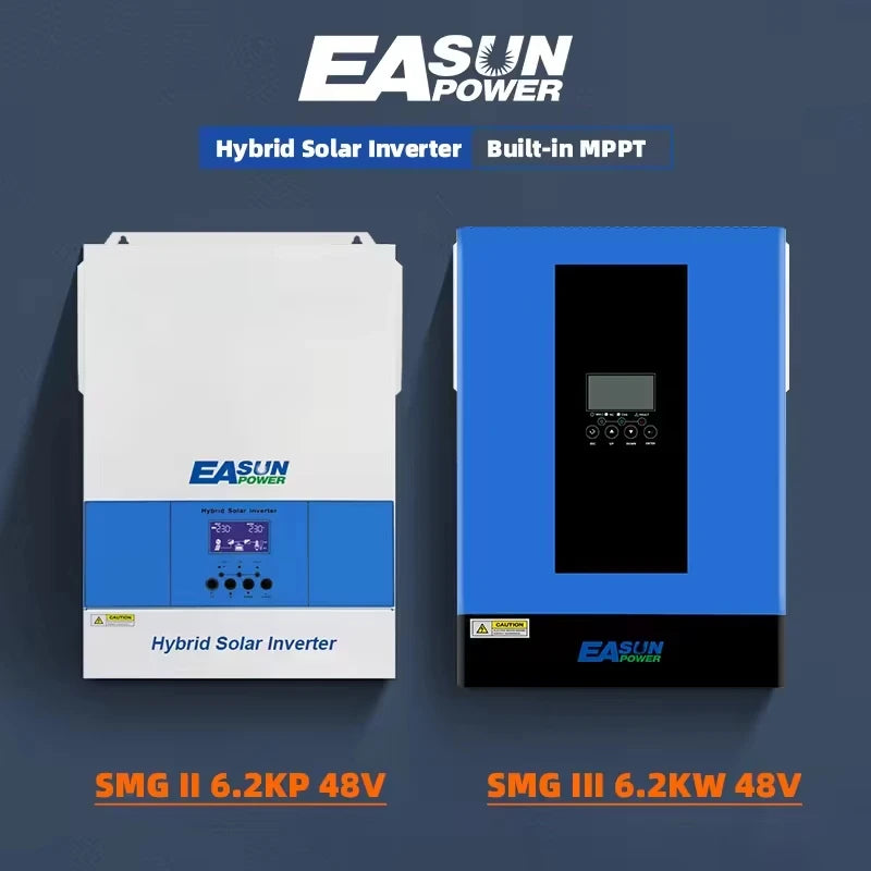 EASUN Power 6.2KW Ηλιακός Αντιστροφέας με Φορτιστή MPPT 120A, Καθαρό Ημιτονοειδές Ρεύμα, WiFi, 220VAC/48VDC