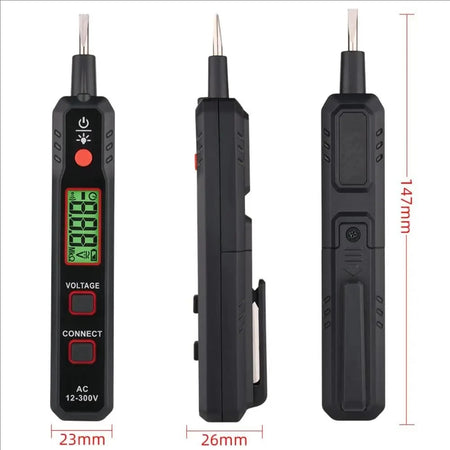 MultiDigital Test Pencil AC DC 12-300V &ndash; Dual Color LCD Voltage Detection