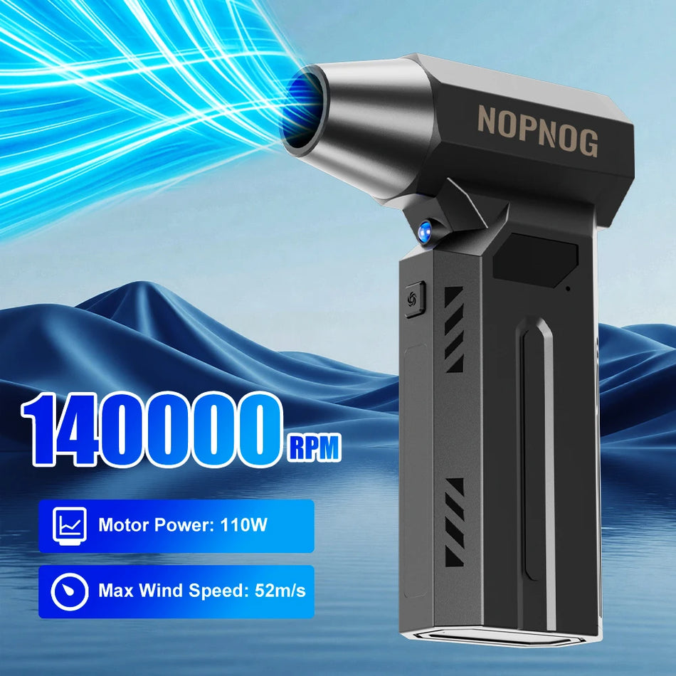 Cordless Portable Air Duster Turbo Fan 140000RPM for Keyboard Cleaning