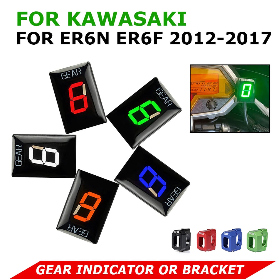 Kawasaki ER6N ER6F Gear Indicator Display Meter, Gear Shift Indicator, Made of Plastic