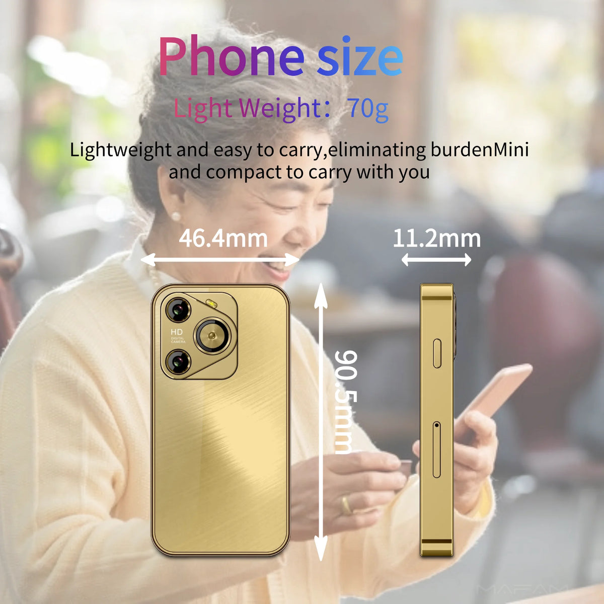 Mini Pocket Size Android Kids Phone - Dual SIM 3G 3.0 Screen