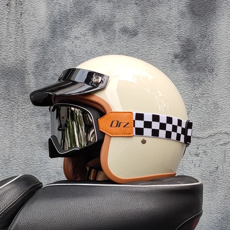 ORZ Retro Half Open Motorcycle Helmet &ndash; Lightweight Comfort