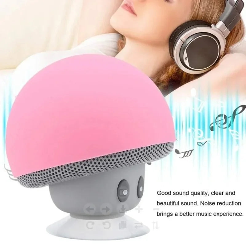 Mini Bluetooth Mushroom Speaker &ndash; Waterproof &amp; Versatile Phone Holder