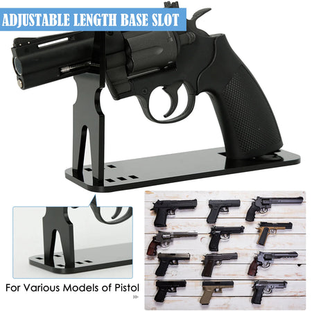 1QPJ2018BK Pistol Rack &ndash; Four Adjustable Slots to Fit