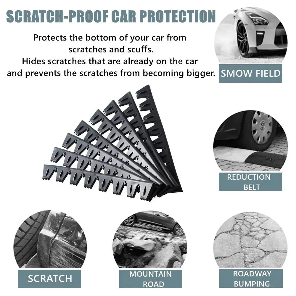 Front Bumper Scrape Guard Skid Plate Protection Stickers Anti-Scratch DIY Bumper Protector Kit For SUV Accessories Universal by InterCyprus Trading Ltd