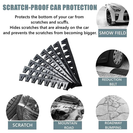 Front Bumper Scrape Guard Skid Plate Protection Stickers Anti-Scratch DIY Bumper Protector Kit For SUV Accessories Universal by InterCyprus Trading Ltd