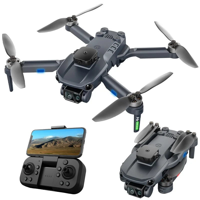 H9 Dual Camera Drone Folding - 4K HD Camera With App Control DEEP BLUE