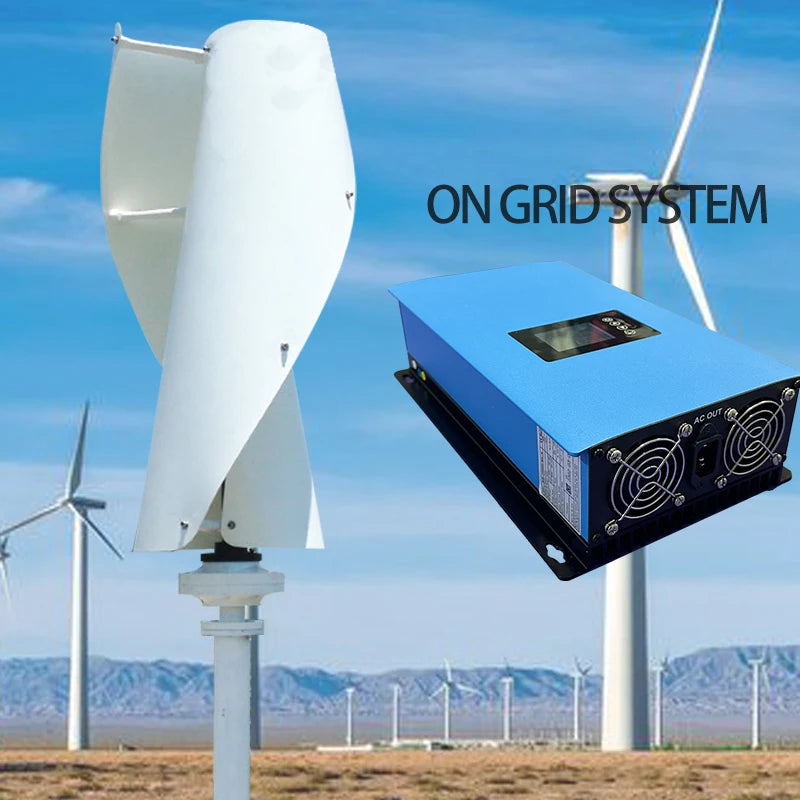 Turbina Eolica Premium On Grid 20KW ad Asse Verticale per Uso Domestico