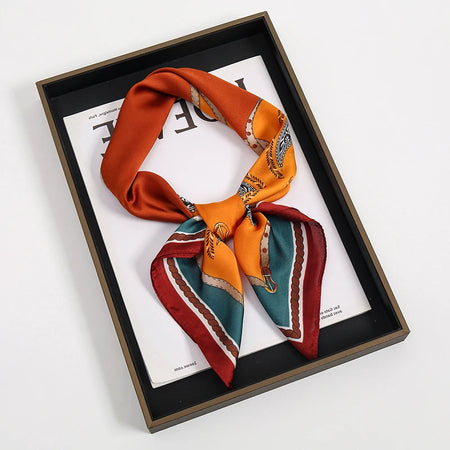 2024 Luxury Square Silk Scarf &ndash; Versatile Fashion Accessory JNC1021-01