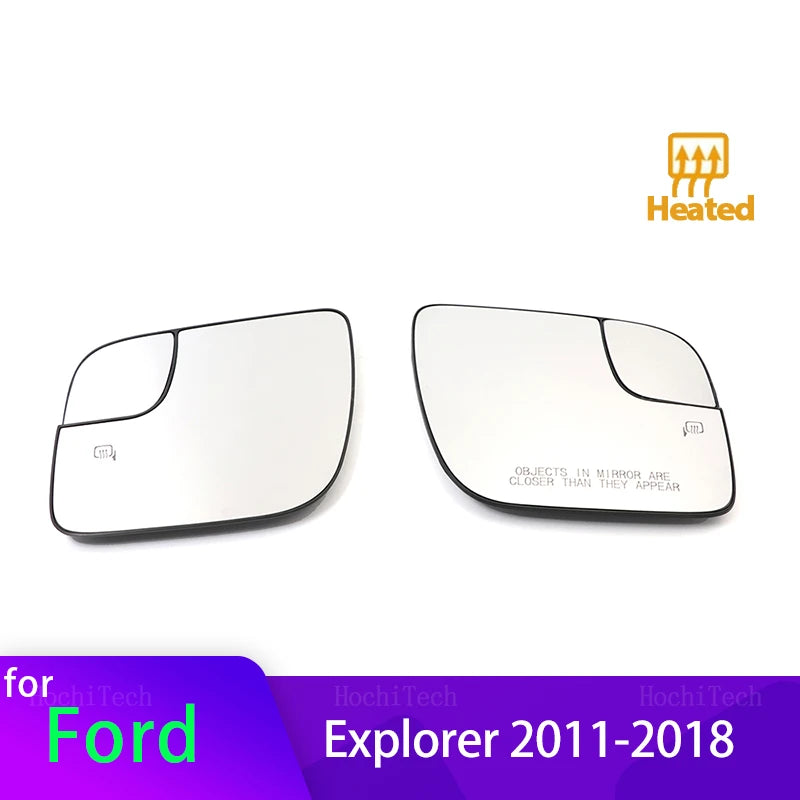 Cristal de Espejo Lateral Calentado con ABS para Ford Explorer 2011 a 2018