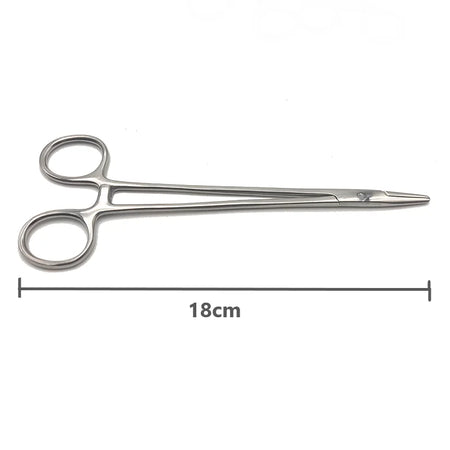Suture Needle Clamp Forceps Stainless Steel &ndash; Precise Grip 18cm