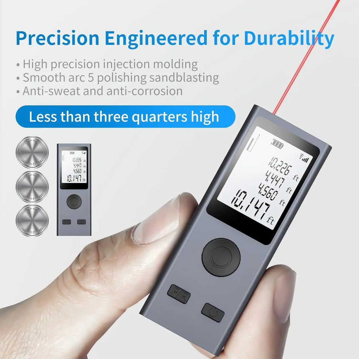 Nohawk Mini USB Rechargeable Laser Distance Meter - 30M/50M Rangefinder
