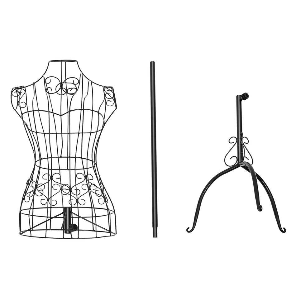 Black Floorstanding Adjustable Mannequin Dress Form Display