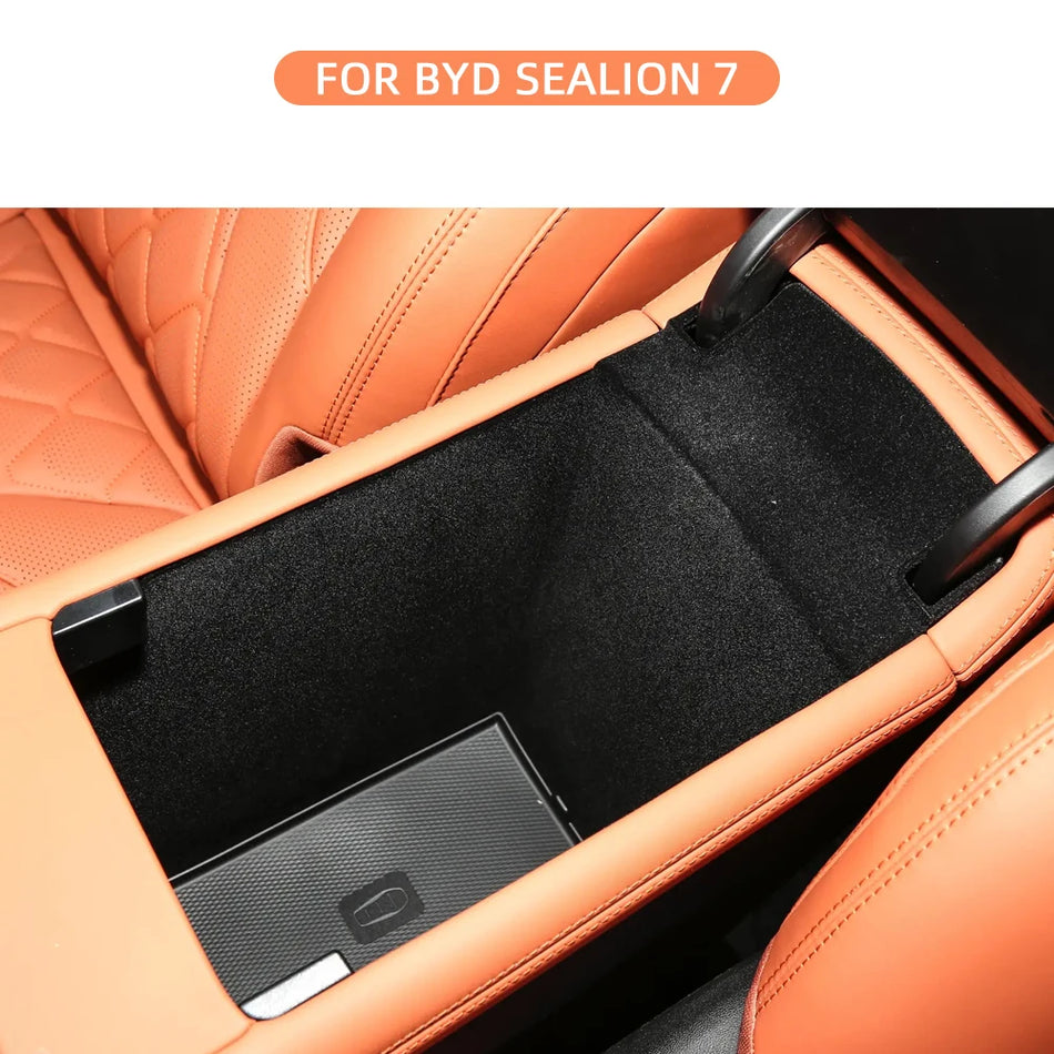 BYD Sealion 7 EV Armrest Box Storage With ABS Plastic Non Slip Backing