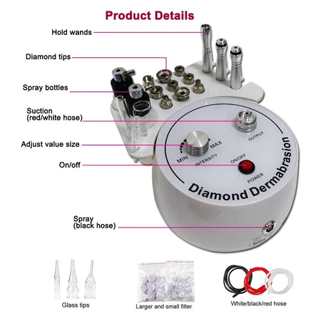 VL-MH182 - 3 In 1 Diamond Microdermabrasion Device