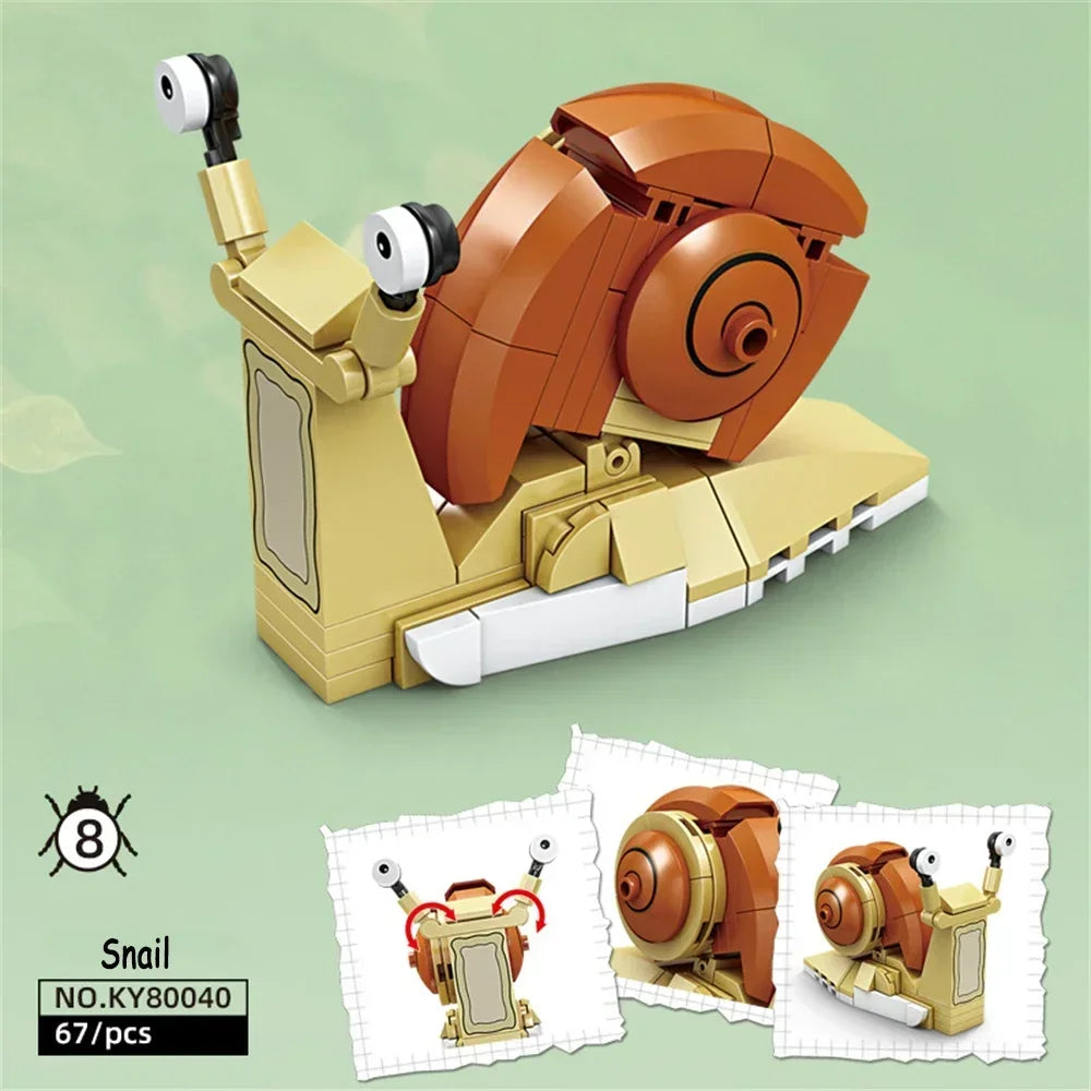 Knew Built Ladybug Blocks Set &ndash; Durable Educational Play Snail blocks / in-bag