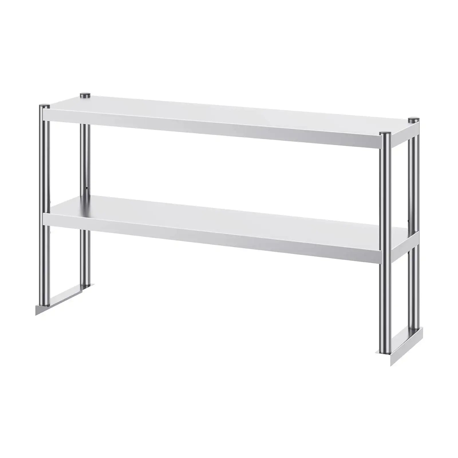 Stainless Steel Kitchen Worktable With Adjustable Overshelf