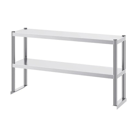 Stainless Steel Kitchen Worktable With Adjustable Overshelf