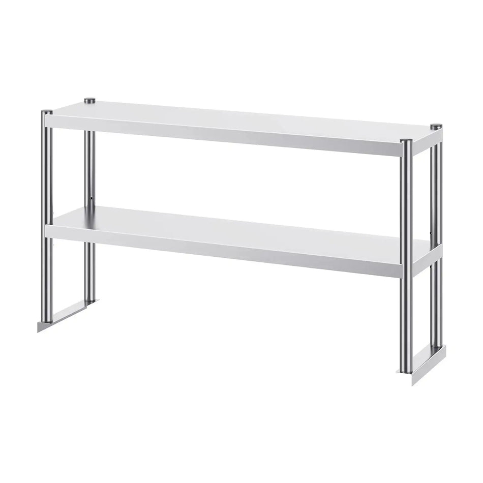 Stainless Steel Kitchen Worktable With Adjustable Overshelf