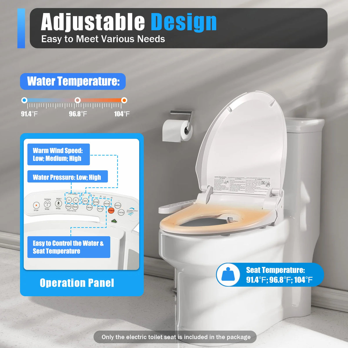 BLUEZY Inserto per Bidet per WC, Non Elettrico, Interruttore A Pressione Regolabile WC con Bidet Incorporato, Culo Clean, Bidet Spray per Acqua Dolce Calda E Fredda per WC BLUEZY Inserto per Bidet per WC, Non Elettrico, Interruttore A Pressione Regolabile WC con Bidet Incorporato, Culo Clean, Bidet Spray per Acqua Dolce Calda E Fredda per WC