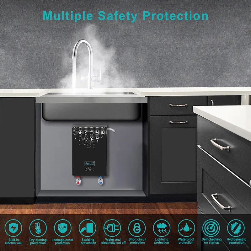 Tankless Water Heater - Instant 6500W Hot Water On Demand