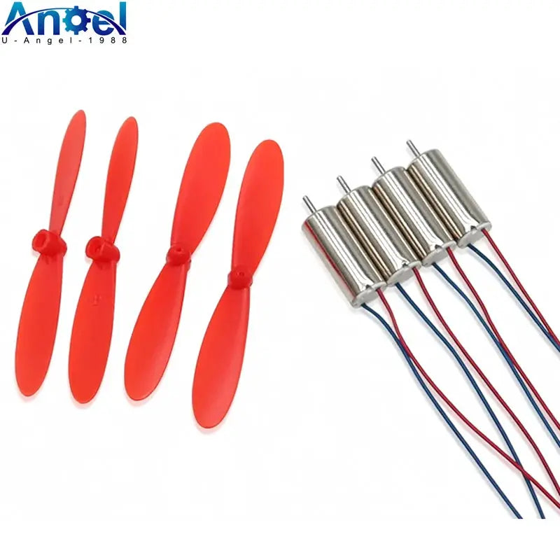 4 X DIY DC 3.7V 50000RPM 716 Hollow Cup Coreless High-speed Motor with 4 X 55MM Propeller Cw CCW for DIY Micro FPV Quadcopter by InterCyprus Trading Ltd