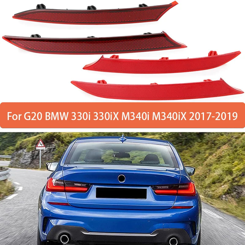 Rear Bumper Reflective Strips for BMW 3 Series G20 G21 M Sport 2019-2022
