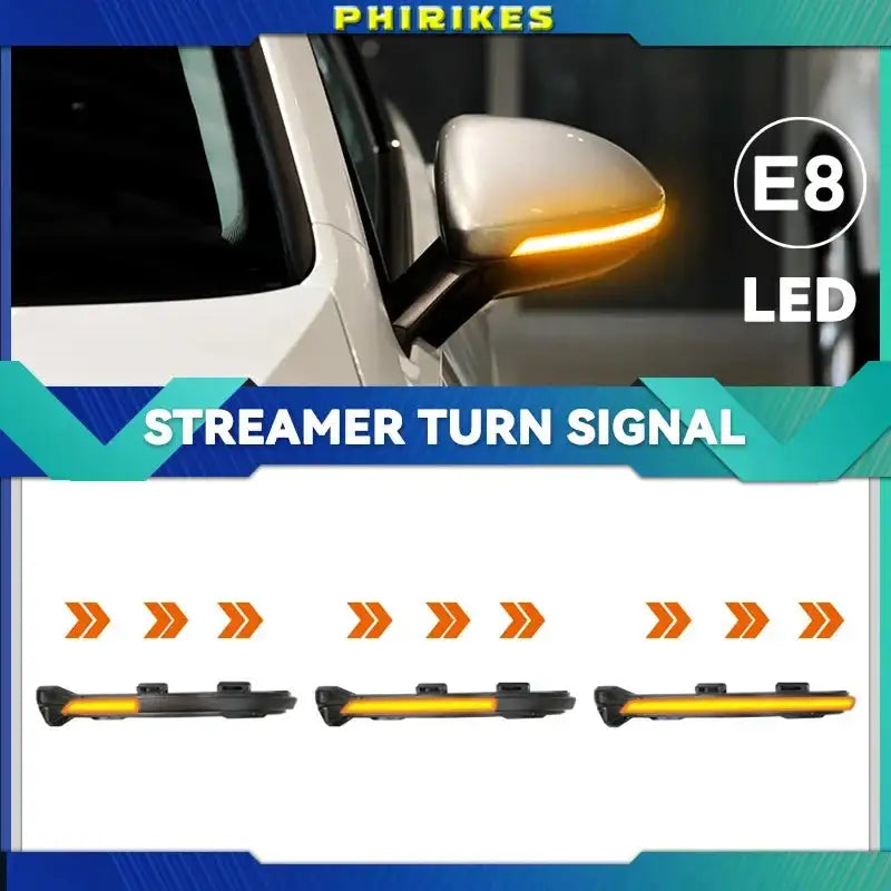 2Pcs LED Dynamic Blinker Mirror Lights for VW Golf 7.5 MK7