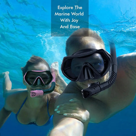 Premium 180&deg; Panoramic Snorkeling Gear with Anti-Fog Dry Top Snorkel
