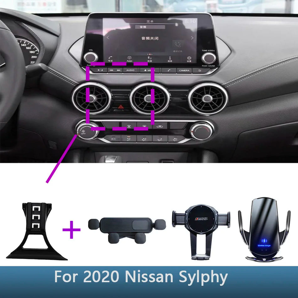 Nissan Sylphy 2020 Trådlös Laddning Bil Telefonhållare Bas
