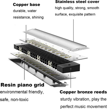 MIwayer 24 Hole Harmonica &ndash; Key of C for Beginners