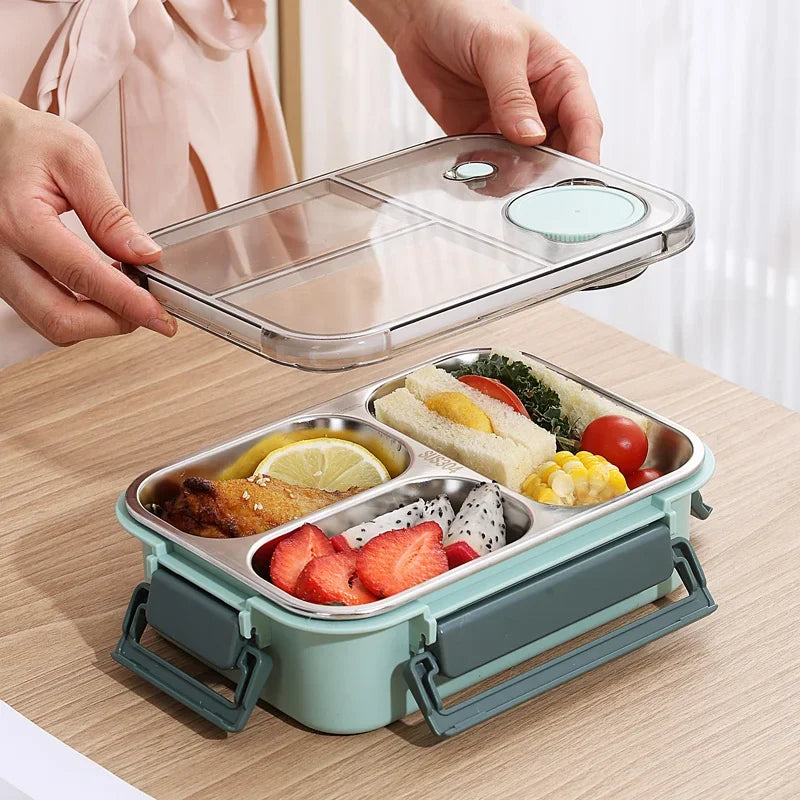 304 Stainless Steel Lunch Box With Tableware &ndash; Leakproof