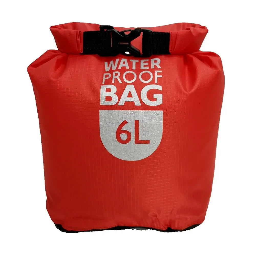 6L 12L Outdoor Dry Fishing Boat Pump Pvc Boat Accessories Waterproof Sack Swimming Rafting Kayaking Floating Watertight Sack Bag Red 6L / CN (Origin)