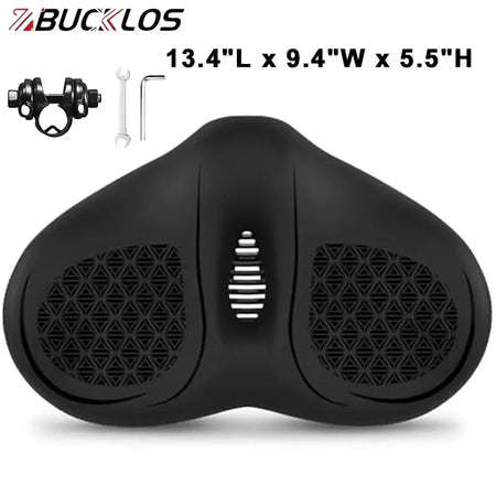 BUCKLOS Extra Wide Bicycle Saddle Oversize Bike Seat Shock Absorption Bicycle Seat for Peloton Exercise Bike Ebike Cruiser Bikes by InterCyprus Trading Ltd