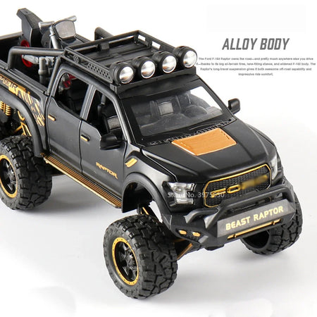 1/28 Raptor F150 &amp; G63 Alloy Diecast Monster Truck Model Toy